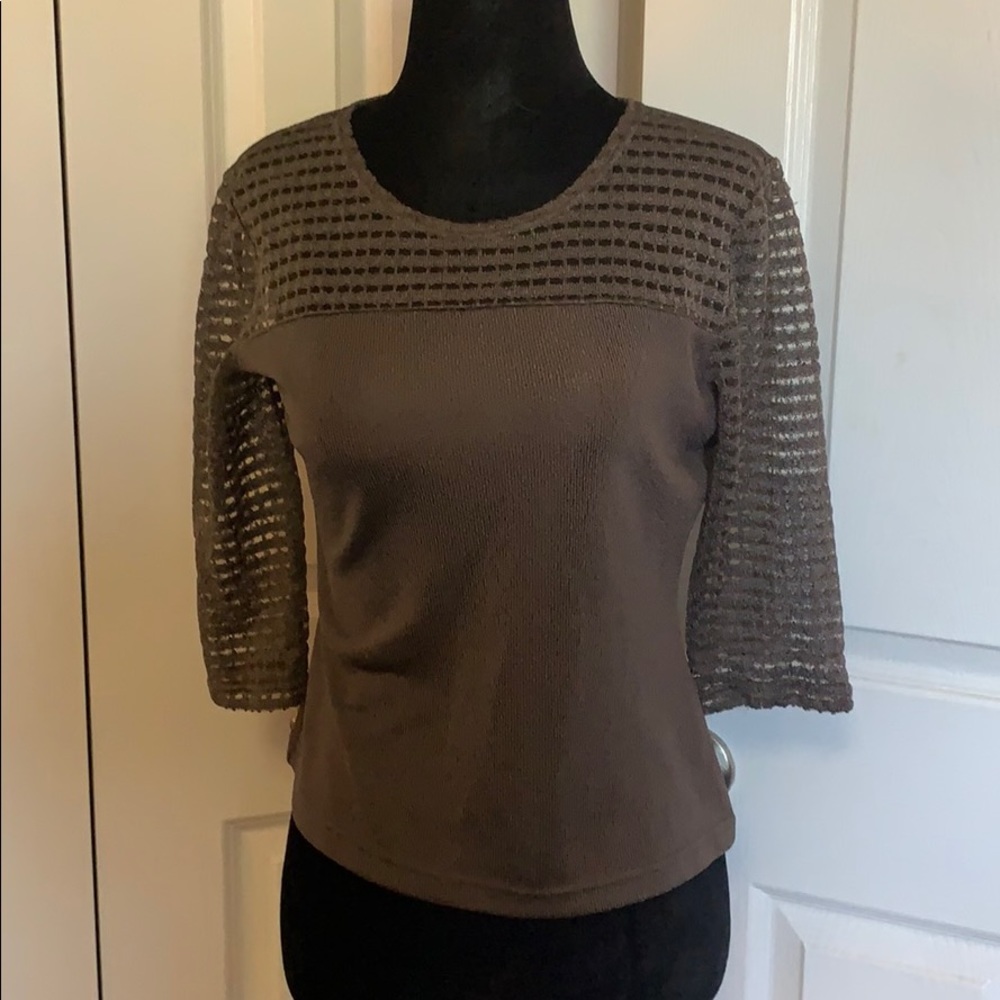 Simon Chang khaki top